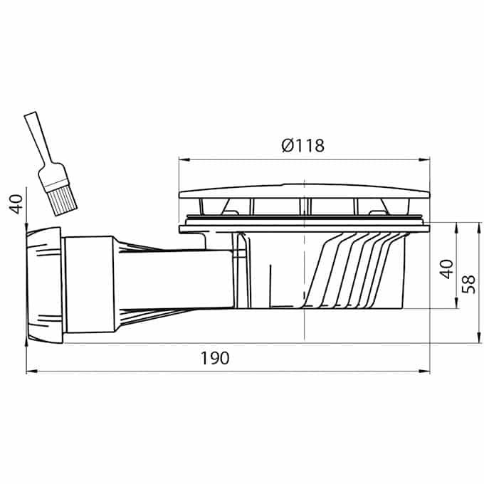 Cartouche membrane filtre pour bonde douche SLIM+ WIRQUIN Pro