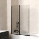 PARE BAIGNOIRE HINDA  2 VOLETS - VERRE TRANSPARENT