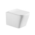 CUVETTE WC SUSPENDUE HORACE SANS BRIDE CARREE ABATTANT SOFT CLOSE