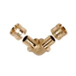 Coude 90° pour tube PER Raccord à glissement laiton SERTIgliss