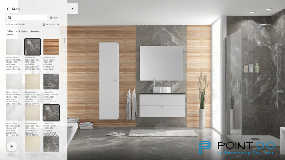 Digital showroom — visualisation des revêtements