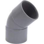 Coude PVC évacuation 45° femelle/femelle