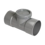 Té de visite PVC évacuation 87° mâle/femelle