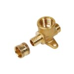 Té à Applique M3/8"-F1/2" PER  Raccord à glissement laiton SERTIgliss