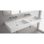 DOUBLE VASQUES CERAMIQUE VENETO SANS MITIGEUR – PROF. 46CM