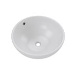 BALI - VASQUE CERAMIQUE RONDE BLANCHE – Image 3