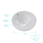 BALI - VASQUE CERAMIQUE RONDE BLANCHE – Image 4