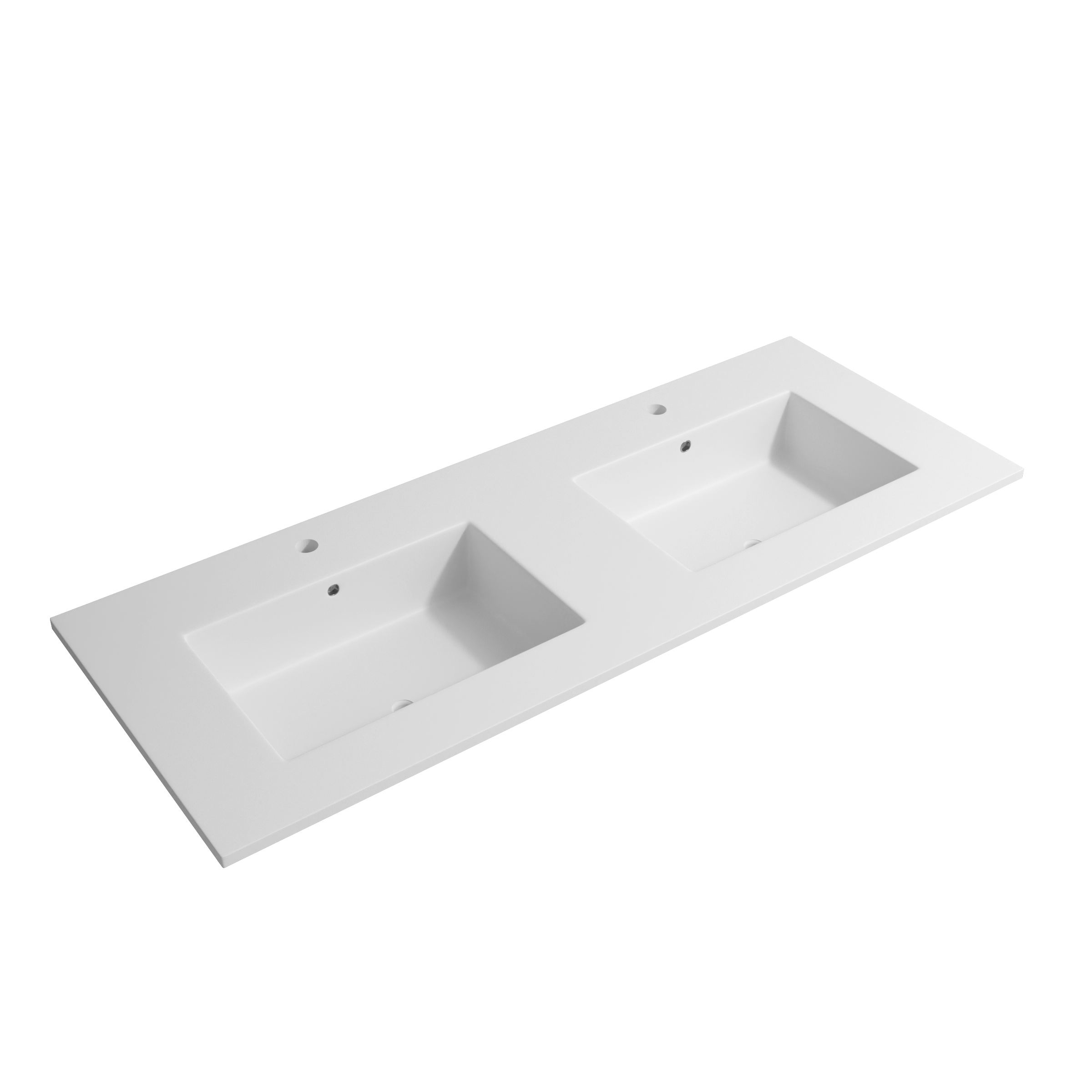 FUJI - PLAN DOUBLE VASQUE CERAMIQUE BLANC MAT 120CM 1 FUJI - PLAN DOUBLE VASQUE CERAMIQUE BLANC MAT 120CM – Image 1