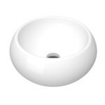 ROUND BOWL - VASQUE CERAMIQUE RONDE BLANCHE – Image 3