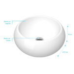 ROUND BOWL - VASQUE CERAMIQUE RONDE BLANCHE – Image 4