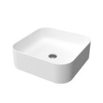 SQUARE ROND CORNERS - VASQUE A POSER CARREE CERAMIQUE BLANCHE – Image 3