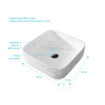 VASQUE CERAMIQUE A POSER CARREE EFFET MARBRE – Image 6