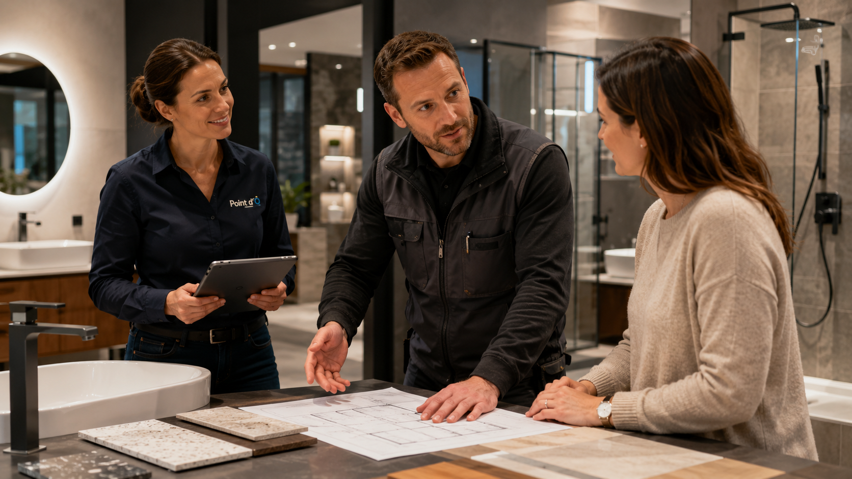 Artisan Point d'Ô accompagnant son client dans son projet
