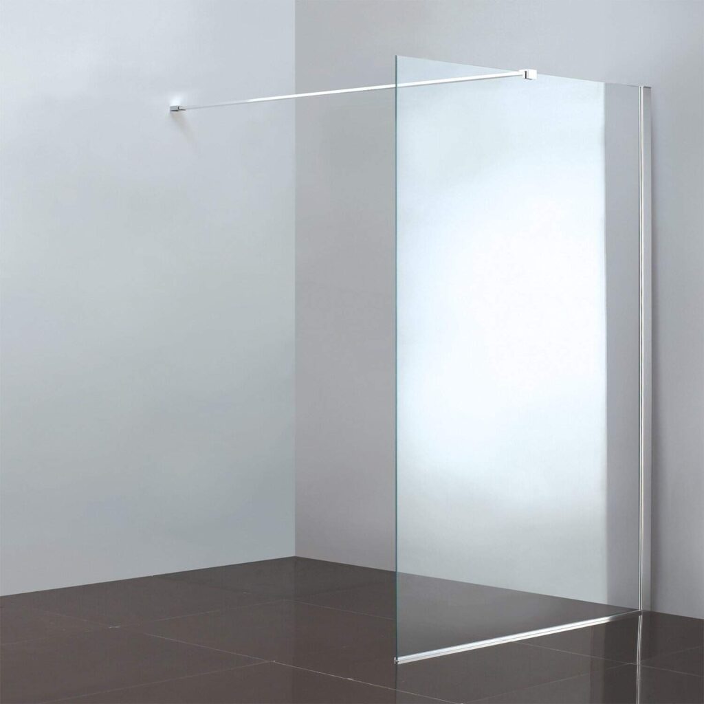 CLEAR - Paroi clear 6 mm transp ht 190 cm + 1 barre + profile mural