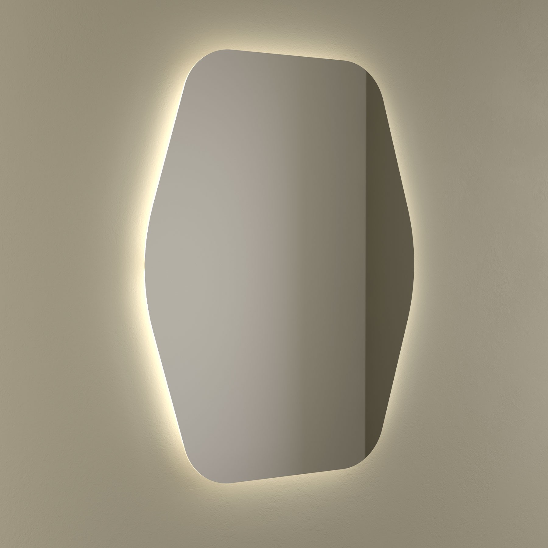 Miroir mural/à poser ORGANIC LED 800X100
