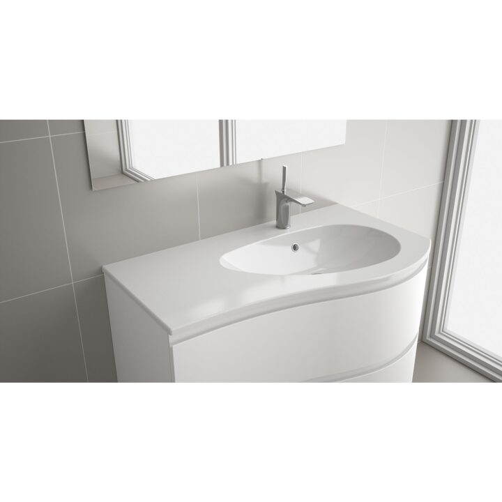 Plan vasque MAM 900 Gauche Blanc