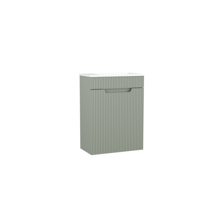 HIPSTER - Caisson lave-mains - Vert sauge - 1 porte - ouverture droite