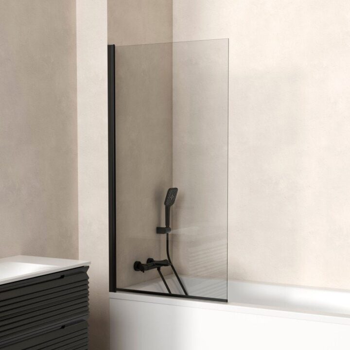 HINDA - Pare baignoire hinda 1 volet - verre transparent - PRBH-80VTNM