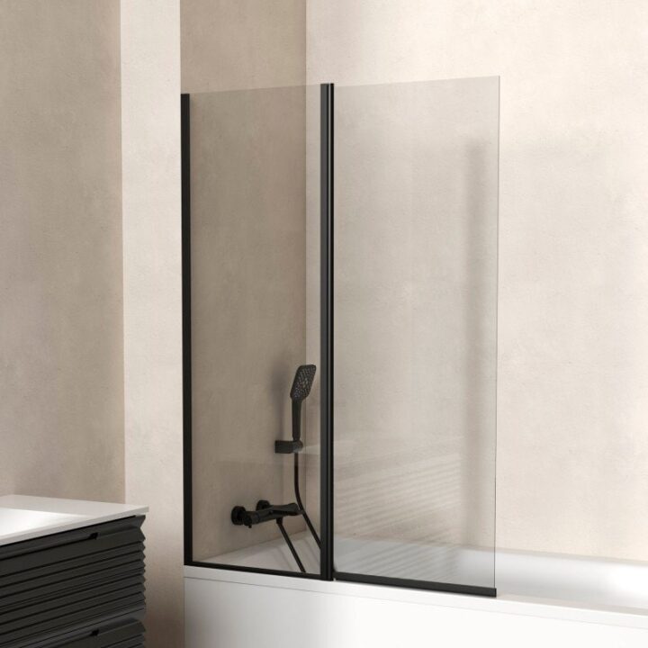 HINDA - Pare baignoire hinda 2 volets - verre transparent - PRBH-100VTNM