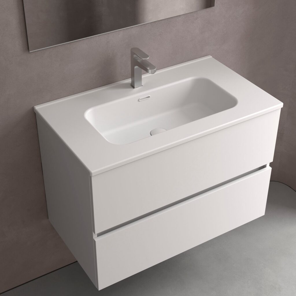 Plan vasque CONSTANZA 1200 Centrée Bl Ma