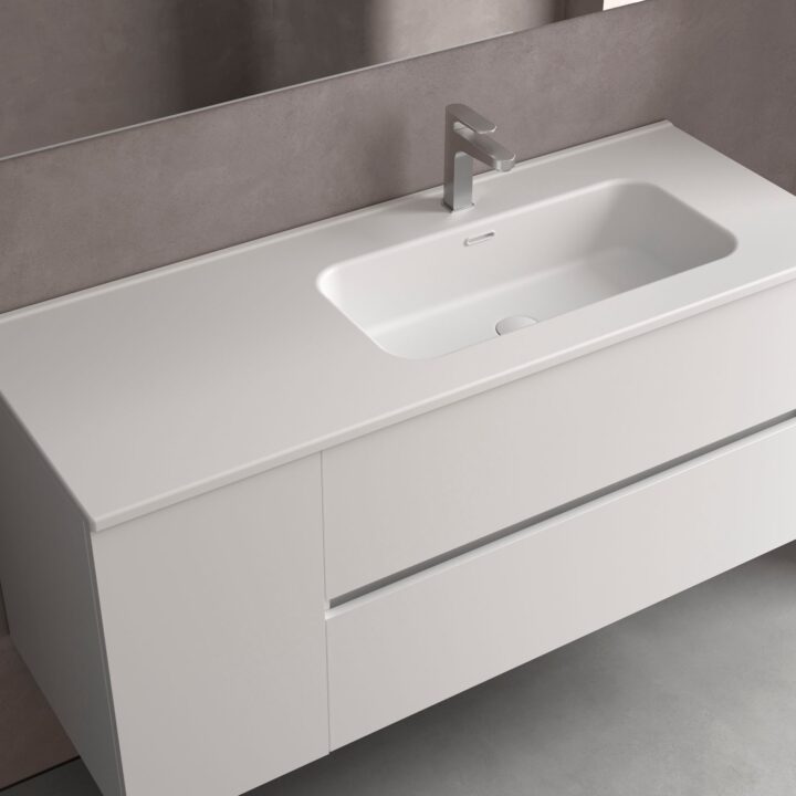 Plan vasque CONSTANZA 1200 Gauche Bl Ma