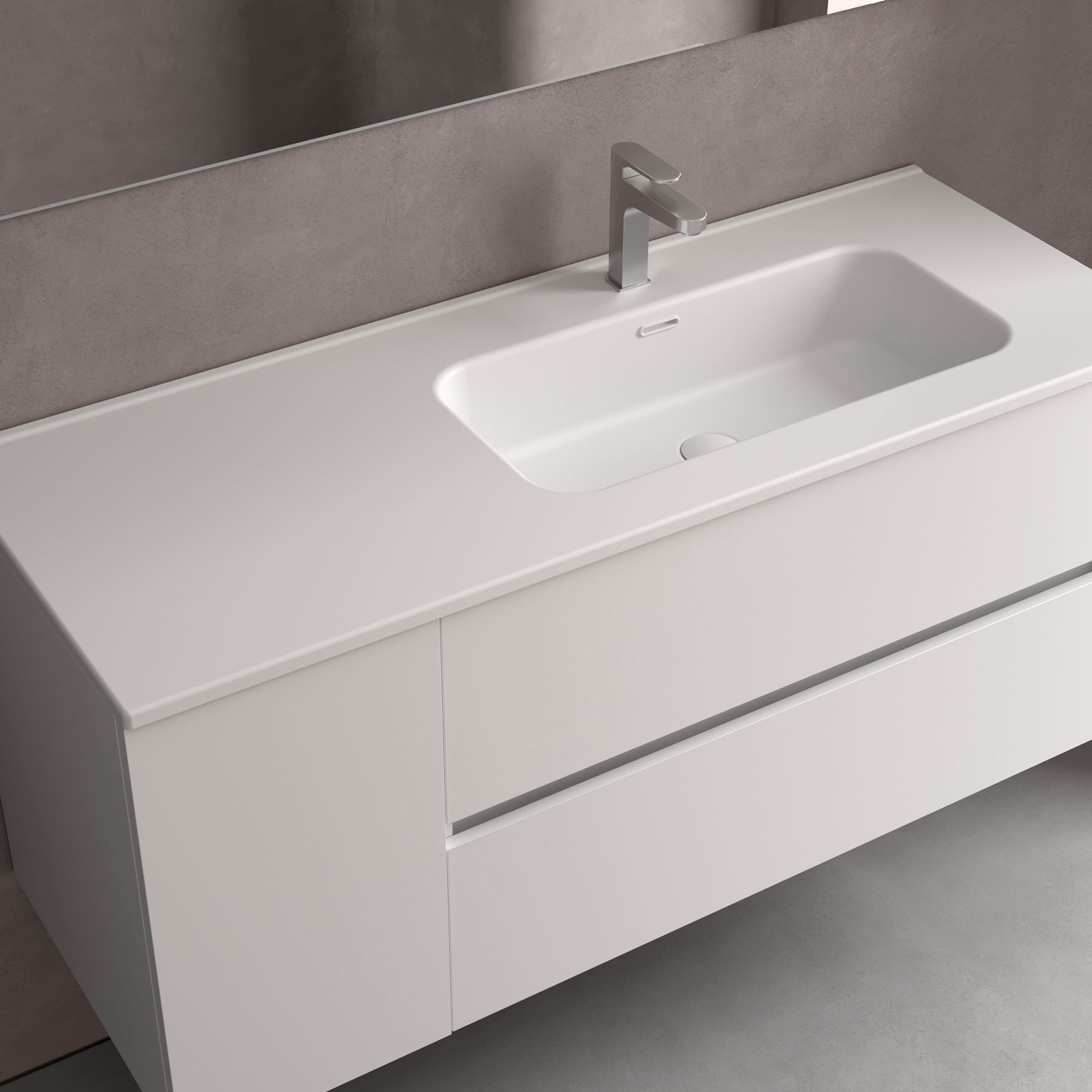 Plan vasque CONSTANZA 1200 Gauche Bl Ma