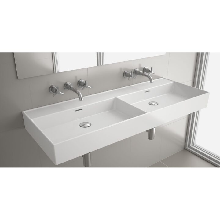 VENETO - Plan vasque céramique double